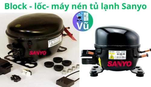 Block - lốc- máy nén tủ lạnh Sanyo