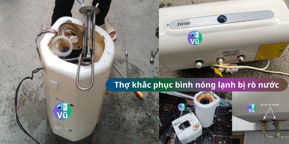 bình nóng lạnh bị rò nước