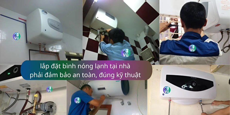 lắp đặt bình nóng lạnh tại nhà