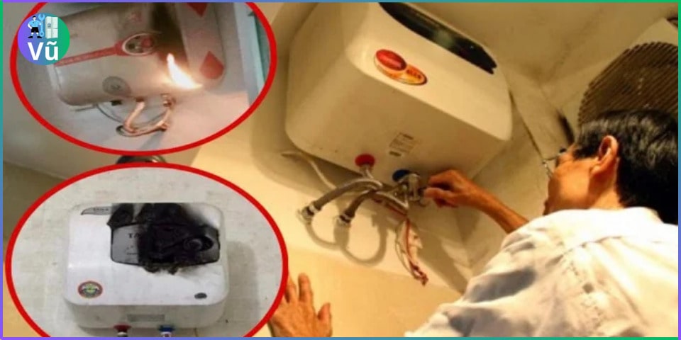 Bình nóng lạnh bị rò điện, có nguy cơ giật điện nguy hiểm